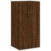 vidaXL 4 Piece TV Wall Cabinets with LED Lights Brown Oak