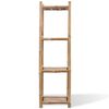 vidaXL 4-Tier Square Bamboo Shelf
