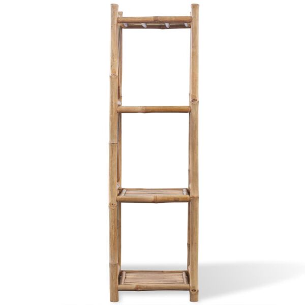 vidaXL 4-Tier Square Bamboo Shelf