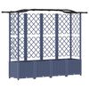 vidaXL Raised Bed with Trellis and Roof Grey 204 x 40 x 138 cm PP