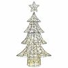vidaXL Christmas Tree with 160 LEDs Warm white 150 cm Rattan