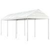vidaXL Gazebo with Roof White 6.69x2.28x2.69 m Polyethylene