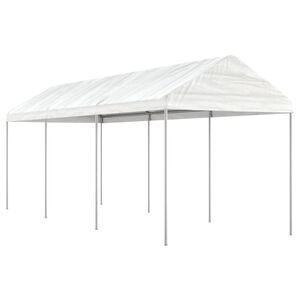 vidaXL Gazebo with Roof White 6.69x2.28x2.69 m Polyethylene