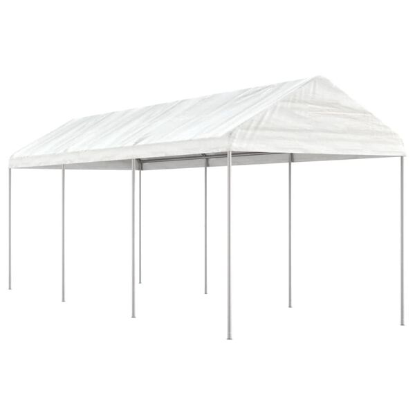 vidaXL Gazebo with Roof White 6.69x2.28x2.69 m Polyethylene