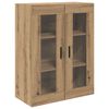 vidaXL Highboard 2 pcs Artisan Oak Engineered Wood and Glass