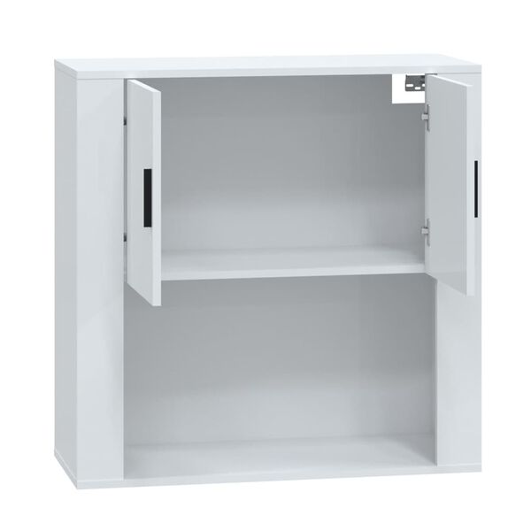 vidaXL Wall Cabinet High Gloss White 80x33x80 cm Engineered Wood