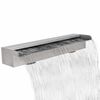Rectangular Waterfall Pool Fountain Stainless Steel 60 cm