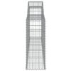vidaXL Arched Gabion Baskets 30 pcs 300x30x80/100 cm Galvanised Iron