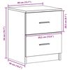 vidaXL Bedside Cabinets 2 pcs with 2 Drawers Black 40x36x50 cm