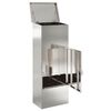 vidaXL Parcel Drop Box Silver 44.5 x 29 x 110.5 cm Stainless Steel
