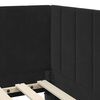 vidaXL Corner Bed Frame with Headboard Black 90 cm x 200 cm Velvet