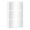 vidaXL Shoe Cabinet with Mirror 3-Layer High Gloss White 63x17x102.5 cm