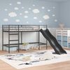 vidaXL Kids'Loft Bed Frame with Slide Black and Anthracite