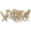 vidaXL Garden Dining Set | Light brown | Solid acacia wood | Medium | Foldable