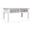 vidaXL Coffee Table Grey 100x50x45 cm Wood