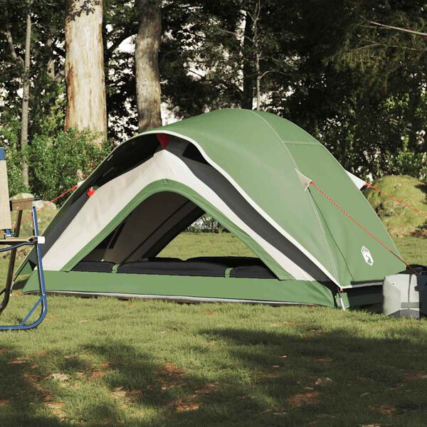 vidaXL Camping Tent 1-Person Green Waterproof