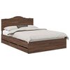 vidaXL Bed Frame with Drawer Brown Oak 150 x 200 cm Engineer Wood