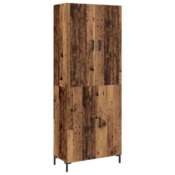 vidaXL Highboard Old wood 69.5 x 34 x 180 cm Engineered Wood