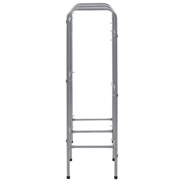 vidaXL Storage Shelf for 6 Crates Silver 96x33x116 cm Steel