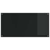 vidaXL Kitchen Backsplash Black 120 x 60 cm Tempered Glass