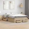 vidaXL Bed Frame Brown 120 x 200 cm Engineered wood
