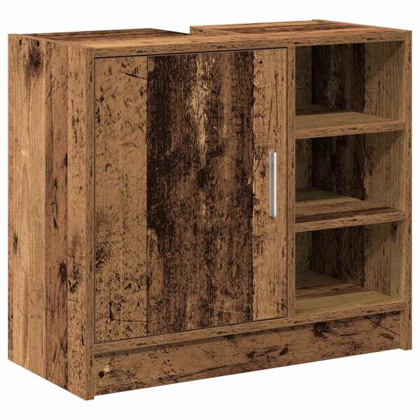 vidaXL Bathroom Cabinet Old Wood 63 x 29 x 55 cm Engineered wood