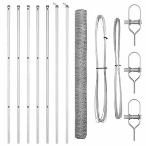 vidaXL Fence Post Silver