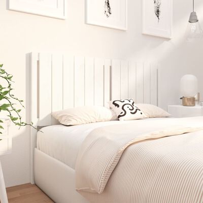 vidaXL Bed Headboard White 140.5x4x100 cm Solid Wood Pine
