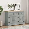 vidaXL Sideboard Corona Grey 112x44x78 cm Solid Wood Mexican Pine