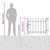 vidaXL Fence Gate with Lock Grey 103 x 124.5 cm Powder-Coated Steel