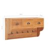 vidaXL Wall Mounted Coat Rack 80x25x45 cm Solid Teak Wood