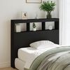 vidaXL Headboard Cabinet with LED Black 120x17x102 cm