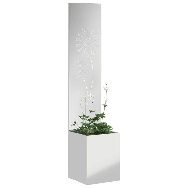 vidaXL Garden Privacy Screen Silver 32 x 150 cm Galvanised steel