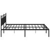 vidaXL Metal Bed Frame without Mattress with Headboard Black 193x203cm