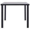 vidaXL Dining Table Black and Concrete Grey 180x90x75 cm MDF