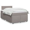 vidaXL Box Spring Bed with Mattress Taupe 120x200 cm Fabric