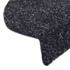 vidaXL Stair Mats Self-adhesive 30 pcs 56x17x3 cm Black Half Round