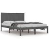 vidaXL Bed Frame without Mattress Grey 180x200 cm Super King Solid Wood