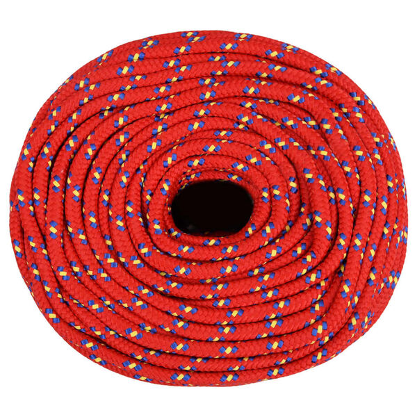 vidaXL Boat Rope Red 6 mm 50 m Polypropylene
