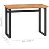 vidaXL Desk 100x45x75 cm Solid Teak Wood