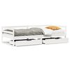 vidaXL Daybed with Drawers without Mattress White 90x200 cm Solid Wood
