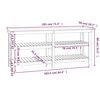vidaXL Work Bench Grey 181x50x80 cm Solid Wood Pine