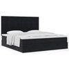 vidaXL Ottoman Bed with Mattresses Black 160x200cm Velvet