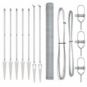 vidaXL Hexagonal Fence with Post 10 x 1.5 m Galvanised Steel Silver