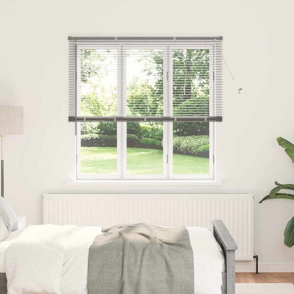 vidaXL Venetian Blinds Height Adjustable Silver 175 x 150 cm Aluminium