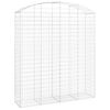 vidaXL Arched Gabion Basket 200x50x220/240 cm Galvanised Iron