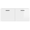 vidaXL Wall Cabinet High Gloss White 80x36.5x35 cm Engineered Wood
