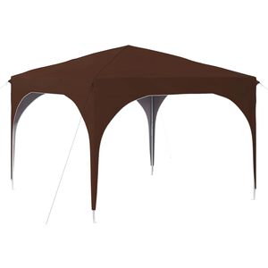 vidaXL Pop-up Party Tent 290 x 290 x 245 cm Brown