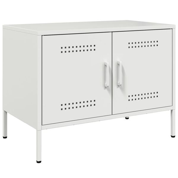vidaXL TV Cabinet White 68x39x50.5 cm Steel
