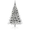 vidaXL Artificial Pre-lit Christmas Tree Silver 150 cm PET